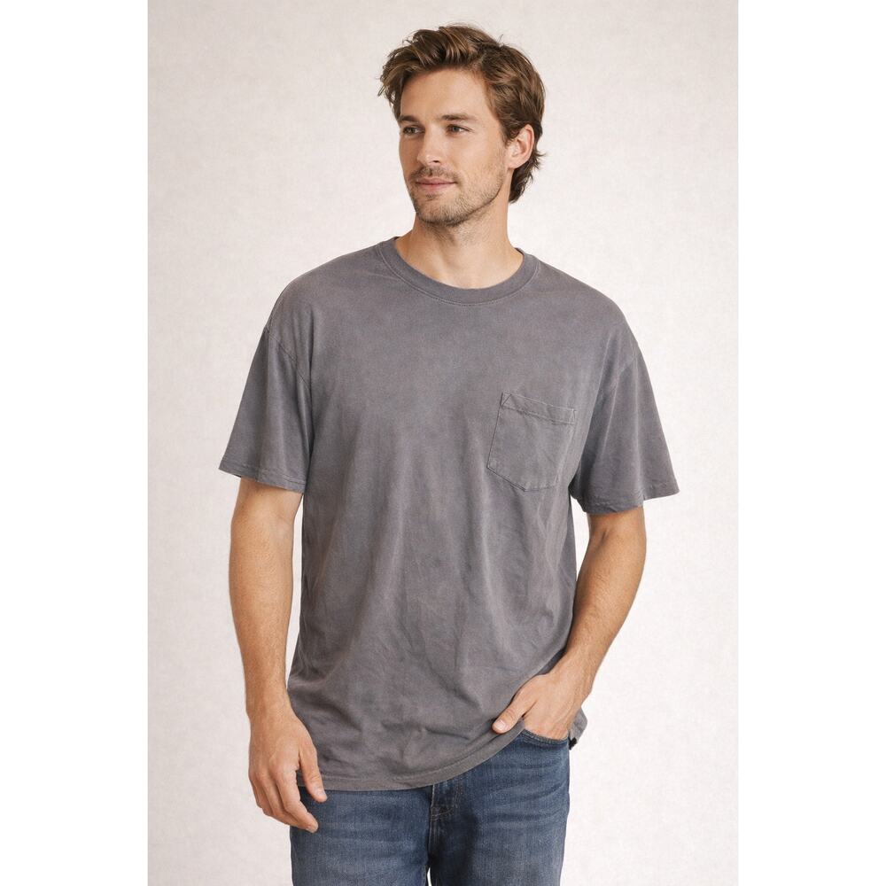 Goodfellow Mens Gray Pocket T-Shirt Large Relaxed Fit 100% Cotton NWT Crew Neck